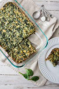 A healthy casserole recipe that is easy and budget friendly! This cheesy spinach casserole is full of healthy nutrients and works for any meal. By Alyssa Ashmore of Passionate Portions. Click here to get the recipe https://www.passionateportions.com/one-dish-spinach-casserole/