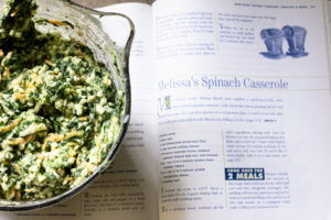 A healthy casserole recipe that is easy and budget friendly! This cheesy spinach casserole is full of healthy nutrients and works for any meal. By Alyssa Ashmore of Passionate Portions. Click here to get the recipe https://www.passionateportions.com/one-dish-spinach-casserole/